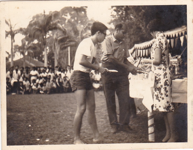 1965 Cross country Champ receiving prize